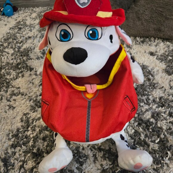 🚒 Paw Patrol Marshall Tummy Stuffer Plush Toy - Nickelodeon EUC - Picture 1 of 4